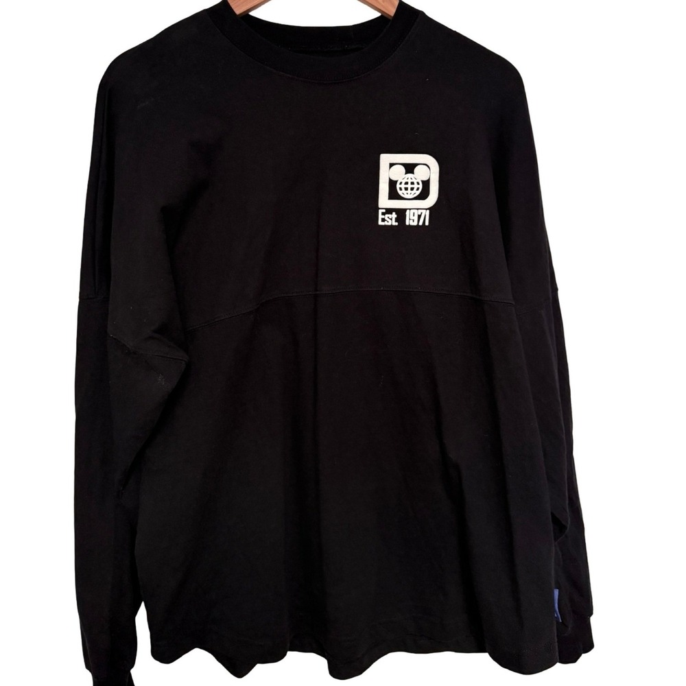 Walt Disney Spirit Jersey XL Black Cotton Adult Theme Park Mickey Disneybound